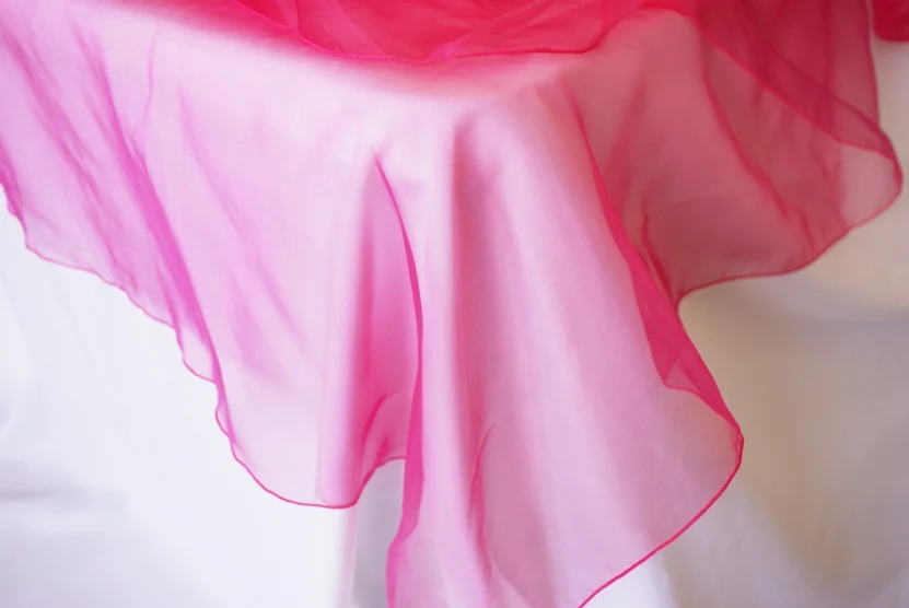54"x108" Seamless Rectangular Organza Table Overlay - Fuchsia (1pc)